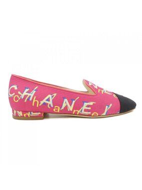 Chanel Flat Shoes Black 35